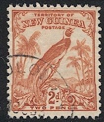 NEW GUINEA 1932 Sc 33, Used 2d Bird of Paradise, VF, BULOLO postmark/cancel