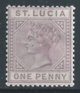 St. Lucia #29a NH 1p Queen Victoria - Die A