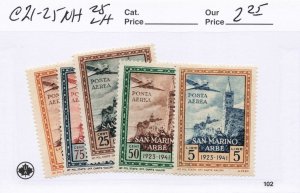 SAN MARINO   C21-25  MNH   25 MLH