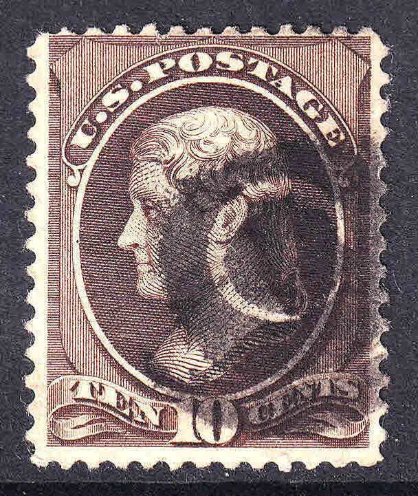 USA 209b BLACK BR FANCY TARGET CANCEL SOUND $350 SCV SCARCE RICH COLOR