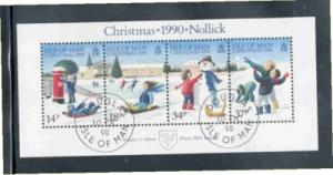 Isle of Man 439a Christmas stamp souvenir sheet