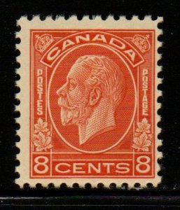 Canada Sc 200 1932 8 c red orange  George V Medallion issue stamp mint NH