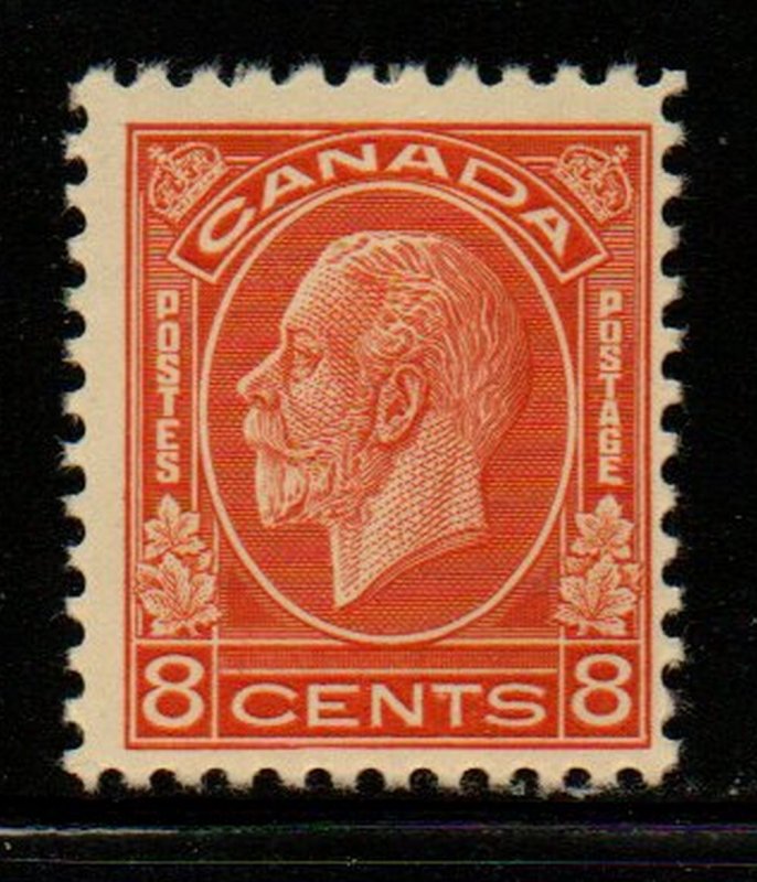 Canada Sc 200 1932 8 c red orange  George V Medallion issue stamp mint NH