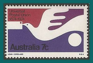 Australia 1974 UPU, 7c perf 14.5 x 14, MNH #597a,SG576a