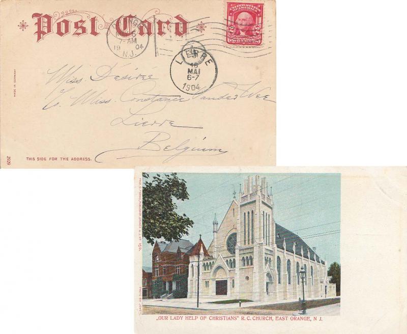 United States New Jersey Orange, N.J. 1904 American Flag Type B14( )  2c Wash...