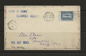 Newfoundland 1931 Airmail cover bears 15c biplane of 1929-31 issue,