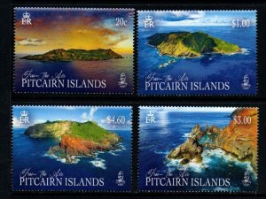 PITCAIRN ISLANDS SG1016/19 2018 PITCAIRN ISLANDS FROM THE AIR  MNH