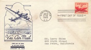 C39 6c AIRMAIL 1949 - Fidelity