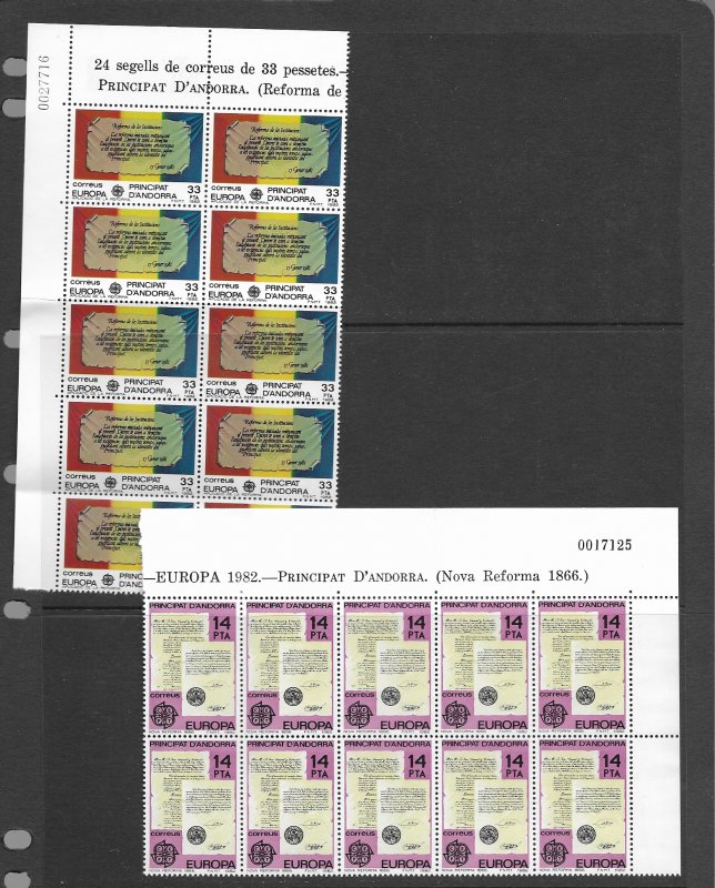 Spanish Andorra 143-4 MNH x 10, vf see desc. 2020 CV$13.50