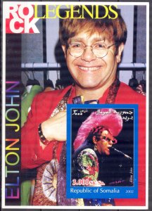 Somalia 2002 Music Singer Elton John Imperf. Sheet MNH Private