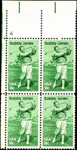 United States #1933, Complete Set, Plate Blk, 1981, Sports, Never Hinged
