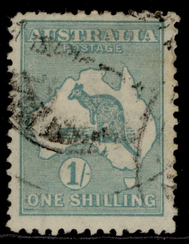 AUSTRALIA GV SG40, 1s blue-green, USED. 