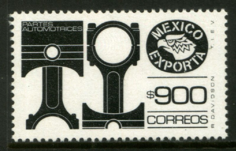 MEXICO Exporta 1500, $900P Pistons Fluor Paper 13. MINT, NH. VF.