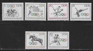 Germany DDR 706-710, B118 1964 Olympics MNH