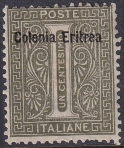 Eritrea 1893 Sc 1 MH* some perf damage