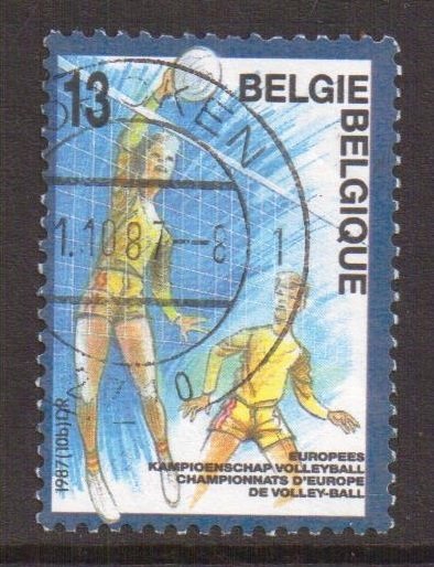 Belgium  #1277  used 1987    European voleyball championships