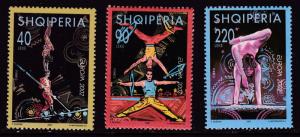 Albania 2002 Europa Circus  Great Topical set (3)  VF/NH