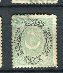 TURKEY; 1876 classic Duloz Optd. issue fine used SHADE OF 20pa. value