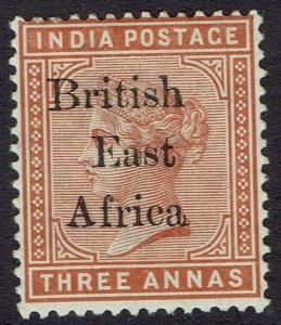 BRITISH EAST AFRICA 1895 QV INDIA 3A