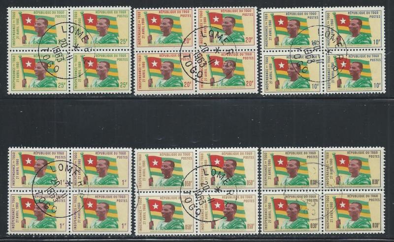 TOGO SC# 376-81 B/4 FVF/CTO 1960