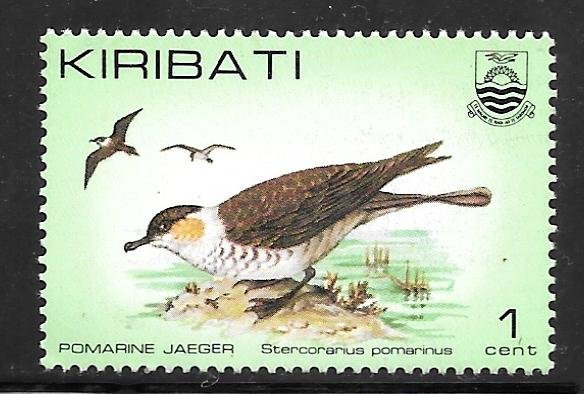 Kiribati 384: 1c Pomarine Jaeger (Stercorarius pomarinus), MH, VF