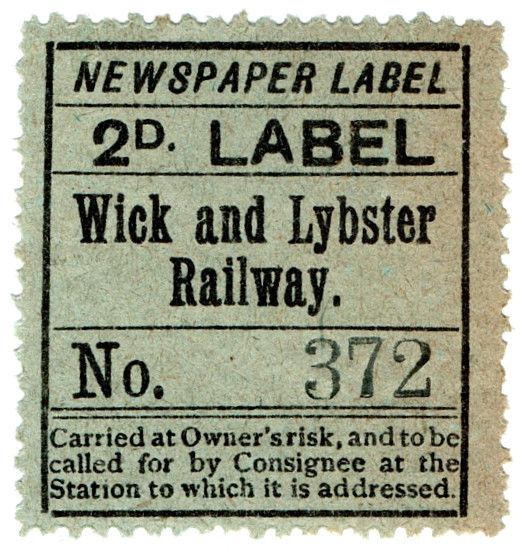 (I.B) Wick & Lybster Railway : Newspaper Parcel 2d