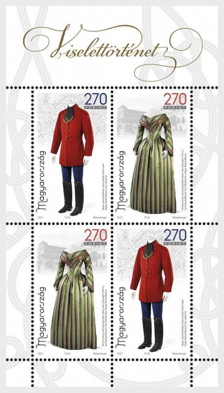 Hungary / Hongarije - Postfris/MNH - Sheet History of Clothing 2023