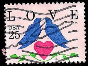 # 2440 USED LOVE STAMP 2 DOVES