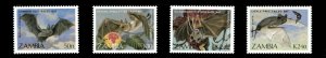 Zambia 1989 - Bats of Africa - Set of 4v - Scott 466-69 - MNH