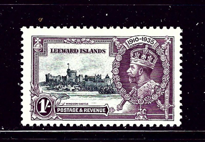 Leeward Is 99 MHR 1935 KGV Silver Jubilee high value of set