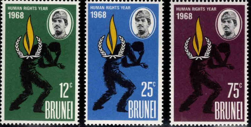 BRUNEI Scott 147-149 MNH** 1968 Human Rights set