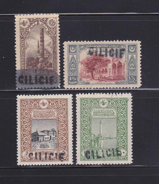 Cilicia 3, 5, 12-13 MH Overprints