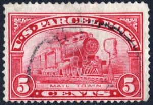 SC#Q5 5¢ Parcel Post: Mail Train (1913) Used