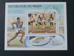 ​NIGER--OLYMPIC GAMES-MONTREAL'76 CTO S/S FANCY CANCEL WE SHIP TO WORLDWIDE