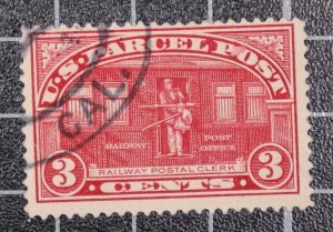 Scott Q3 3 Cents Parcel Post Used Nice Stamp SCV $6.00