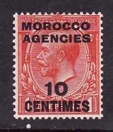 Great Britain Morocco Agencies-Sc#403-unused  hinge 10c on 1p scarlet-KGV-1917-