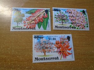 Montserrat  #  374-76  MNH   Flowers