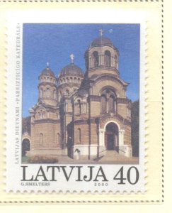 Latvia Sc 516 2000 Orthodox Cathedral stamp mint NH