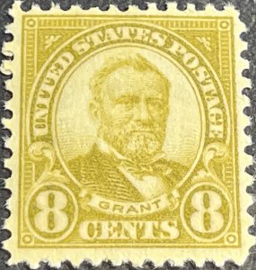 U.S.# 640-MINT NEVER/HINGED--SINGLE--GRANT--OLIVE-GREEN--1927