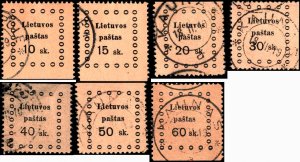 Lithuania #13-19, Complete Set(7), 1919, Used