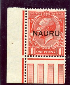 Nauru 1916 KGV 1d scarlet superb MNH. SG 14. Sc 2a.