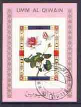 Umm Al Qiwain 1972 Roses individual imperf sheetlet #15 c...