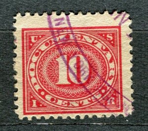 USA; 1917 early Documentary Revenue used 10c. value