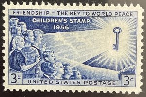 Scott #1085 1956 3¢ Children MNH OG VF/XF