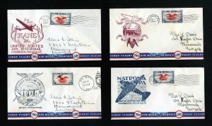 Lot of 4 # C23 on AM # 1001 First Flight covers from Pennsylvania 1939 - Lot # 5