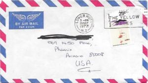 New Zealand Envelope Air Mail from Lower Hutt, NZ to Phoenix, AZ.