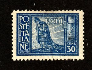 Rhodes stamp #19, MH OG, 1929, small wrinkle,  CV $72.00