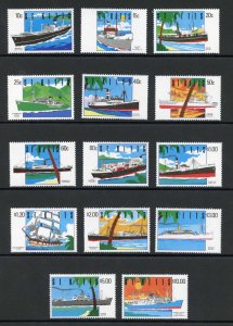 St Kitts-Nevis SG312/25 Ships set of 14 U/M Cat 27 pounds