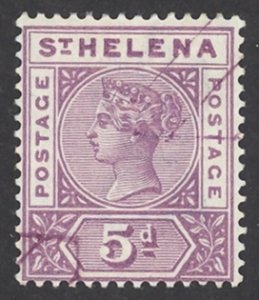 St. Helena Sc# 45 Used 1896 5p Queen Victoria