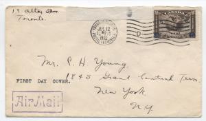 1932 Canada C4 Ottawa Conference airmail overprint first day cover [y3006]